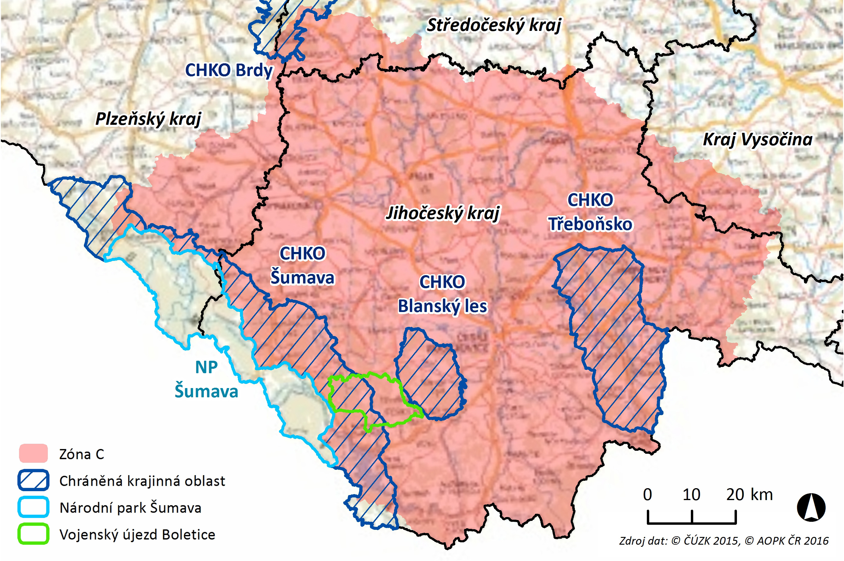 Obr. 1: Mapa zóny C