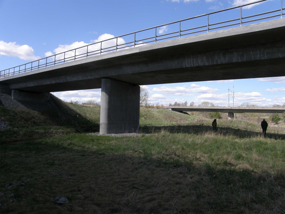 Ekodukt u Vasteras ve Švédsku - při výstavbě nové dálnice projektanti sami navrhli nový ekodukt, který navazuje na tunel, který se klene přes nedalekou železnici. Vznikla tak jednolitá migrační trasa přes obě překážky. Foto Simona Poláková