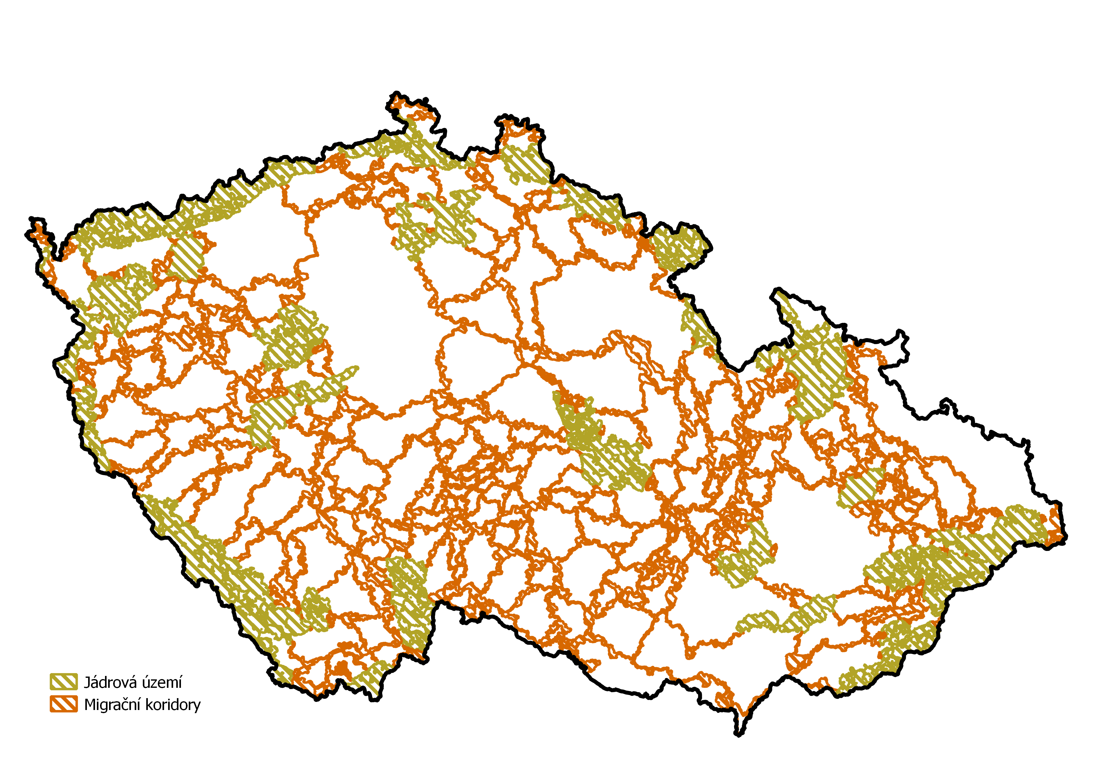 Vrstva biotopu vybraných zvláště chráněných druhů velkých savců (vlk, rys, medvěd, los) bude využita jako podklad pro přípravu územně analytických podkladů pro územní plány (výstup úkolu: „Komplexní přístup k ochraně fauny terestrických ekosystémů před fragmentací krajiny v ČR“)