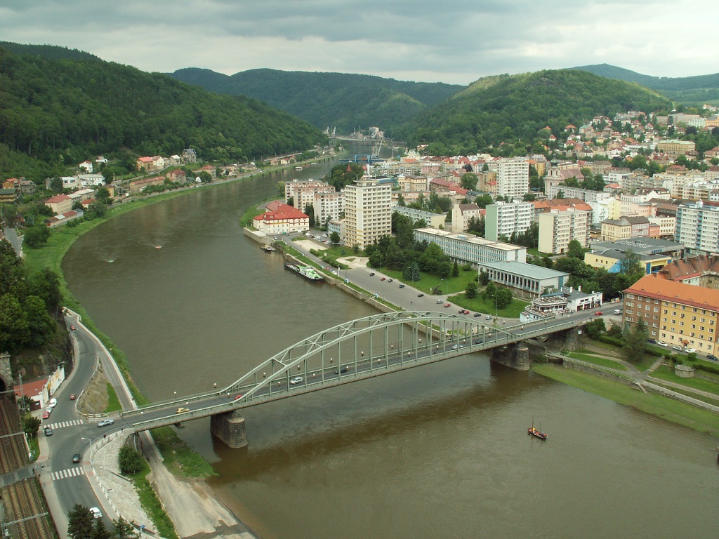 Labe v Děčíně, úsek plánovaného vzdutí nad plavebním stupněm Děčín. Foto Eva Volfová