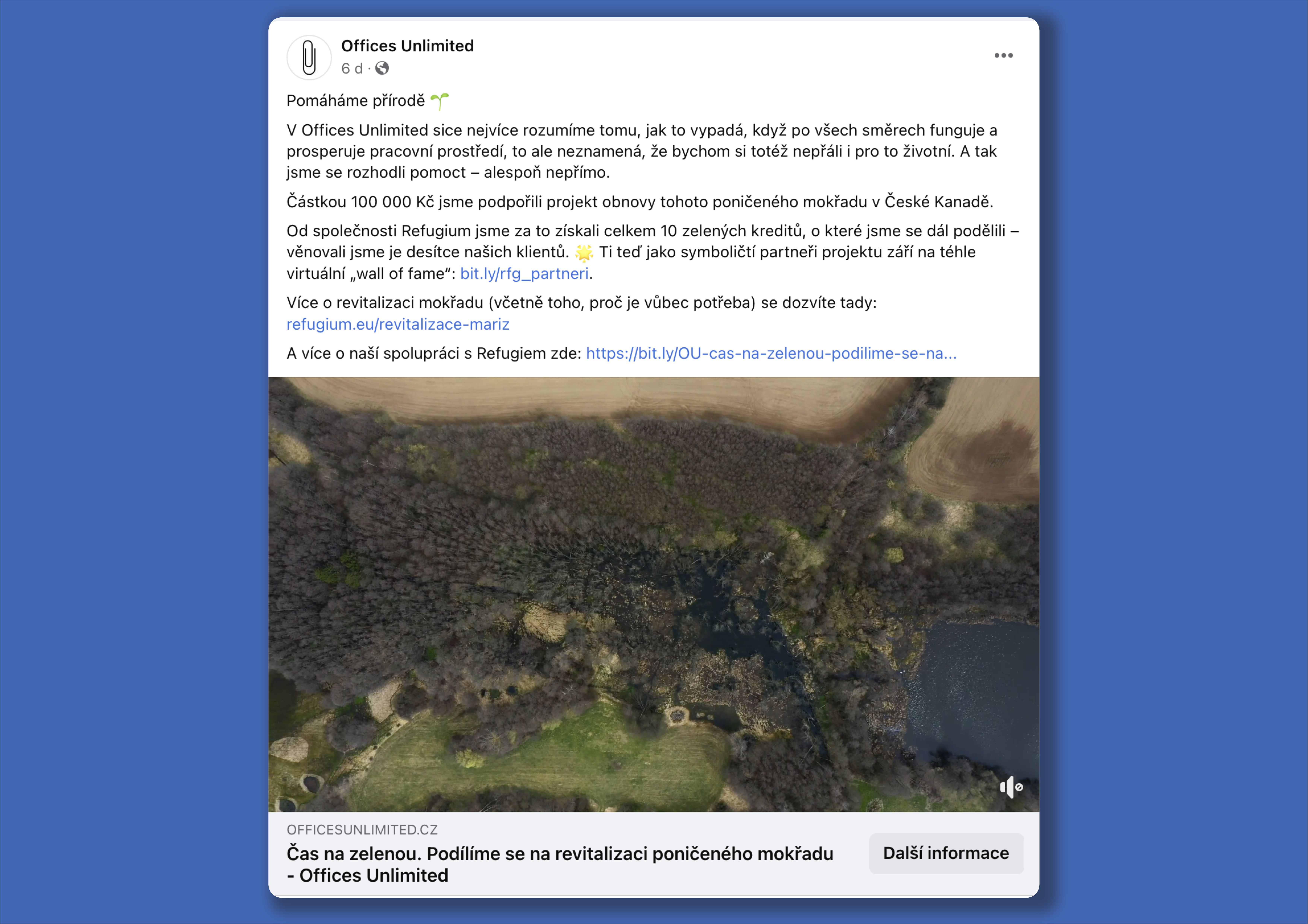 Příklad spolupráce. Zdroj: facebook.com/officesunlimitedprague