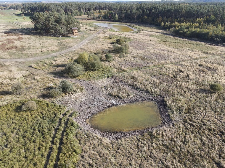 V areálu PR Janovský mokřad byly vybudovány vodní prvky v podobě tůní. Foto: Karel Makoň